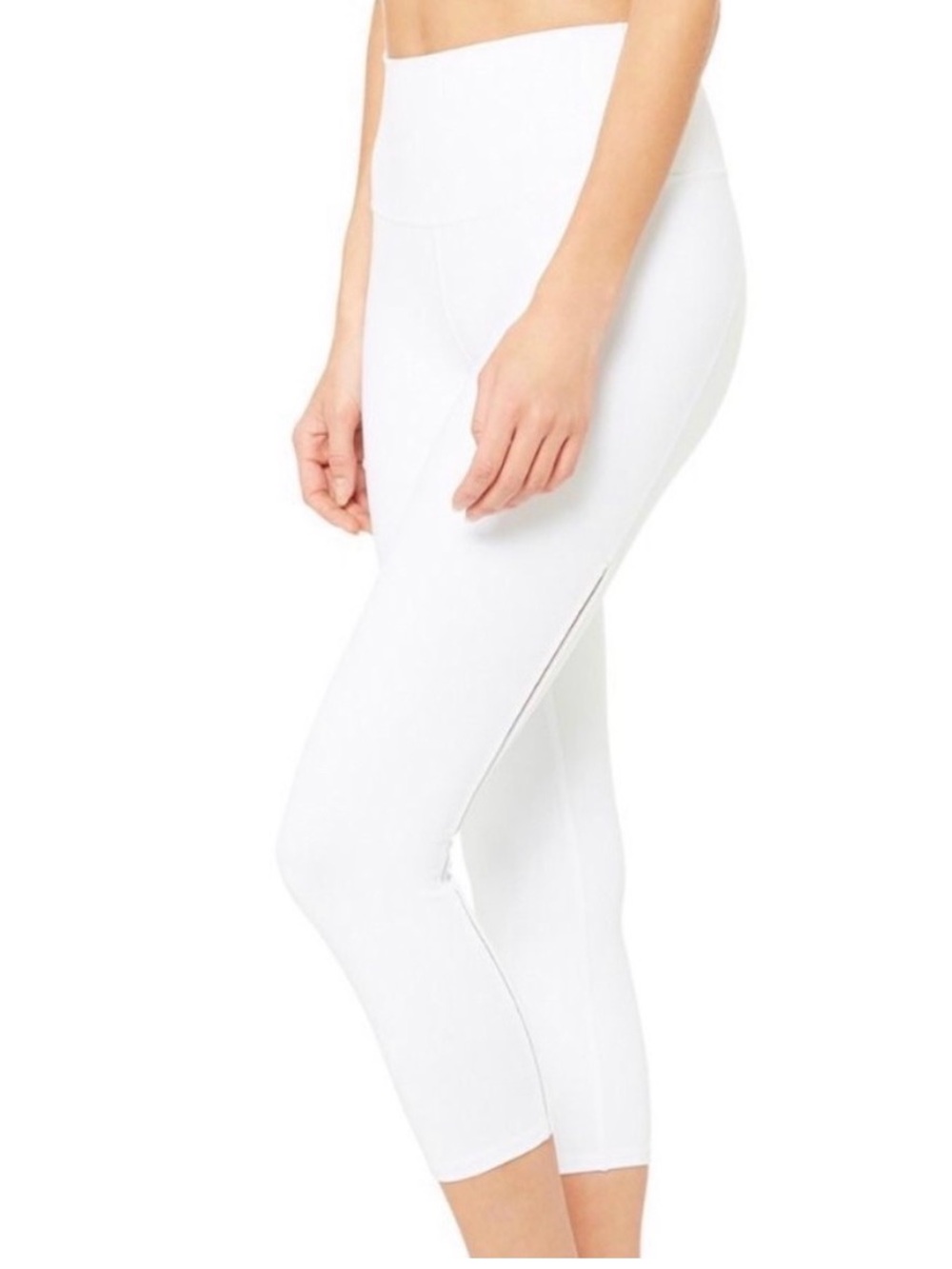 Alo Yoga High Waist Dash 7/8th Capri Cropped Tights in White, Women’s size Small - Picture 6 of 16